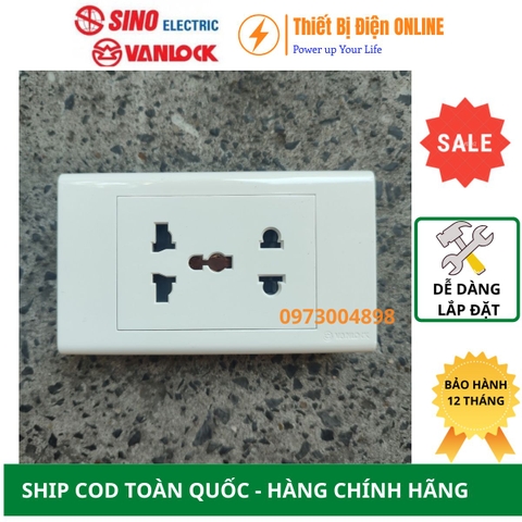 S18U/UAM Ổ cắm 2 chân và ổ cắm đa năng Sino Vanlock S18