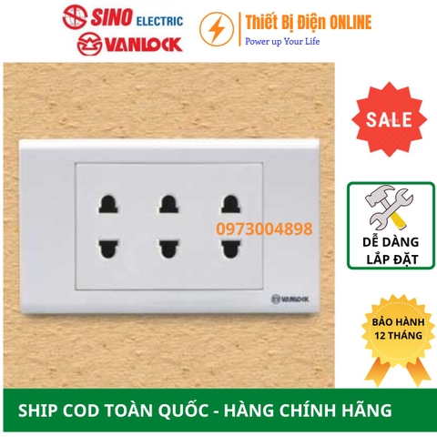 S18U3 Ổ cắm ba 2 chấu Sino Vanlock S18