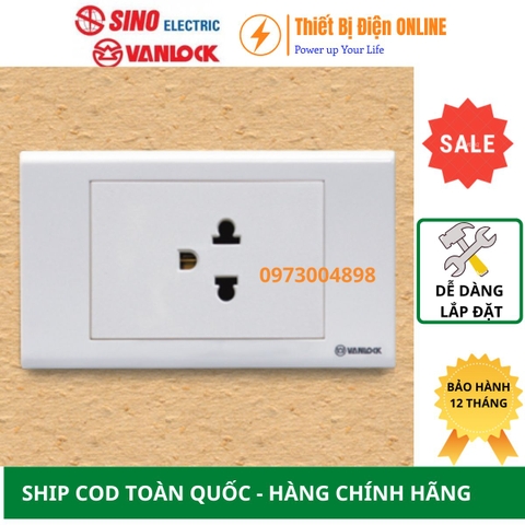 S18UE Ổ cắm đơn 3 chấu Sino Vanlock S18