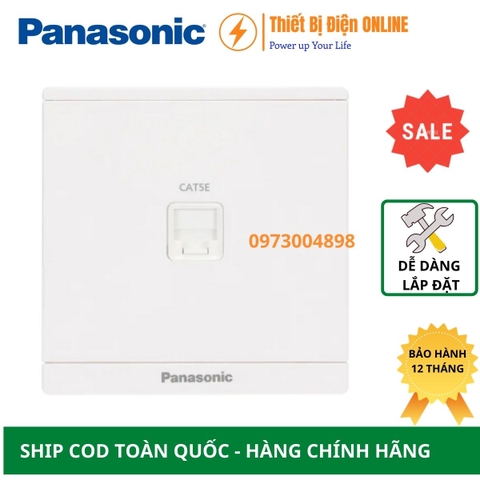 WMF421-VN Panasonic Ổ cắm mạng Cat5e Moderva internet LAN vuông màu trắng