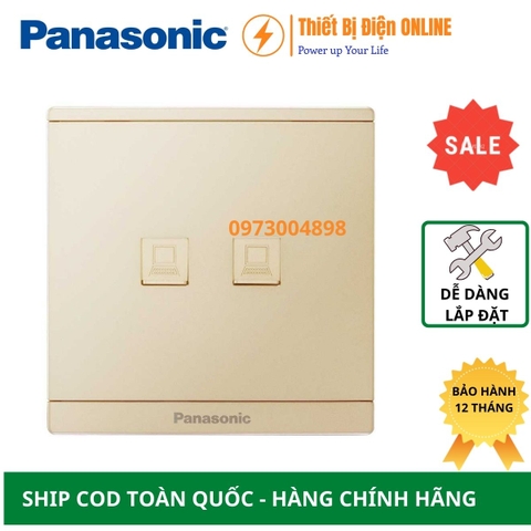 WMF422MYZ-VN Panasonic Ổ cắm mạng internet đôi Cat5e Moderva vàng ánh kim