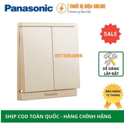 WMF504MYZ-VN Panasonic Công tắc đôi 2 chiều Moderva màu vàng ánh kim