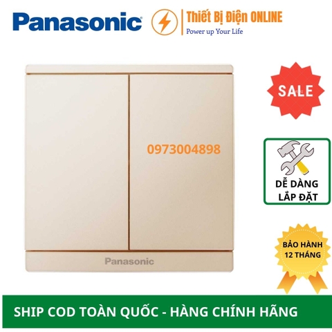 WMF504MYZ-VN Panasonic Công tắc đôi 2 chiều Moderva màu vàng ánh kim