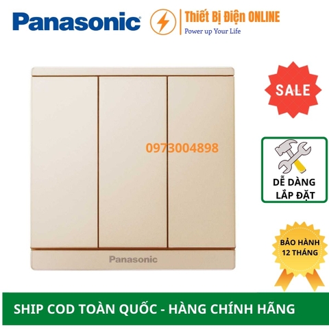 WMF505MYZ-VN Panasonic Công tắc ba 1 chiều Moderva màu vàng ánh kim