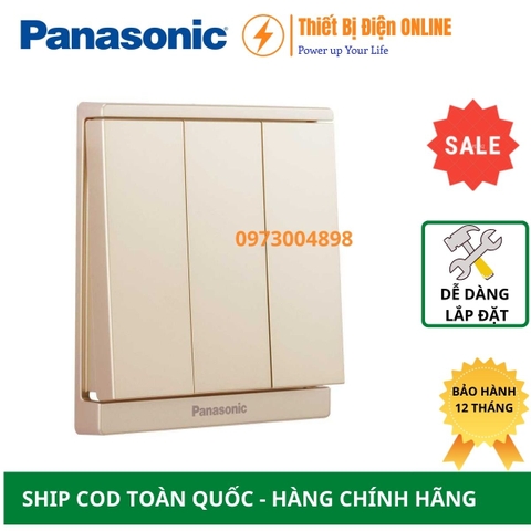 WMF505MYZ-VN Panasonic Công tắc ba 1 chiều Moderva màu vàng ánh kim