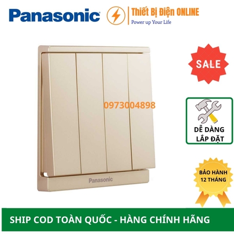 WMF507MYZ-VN Panasonic Công tắc bốn 1 chiều Moderva vàng ánh kim