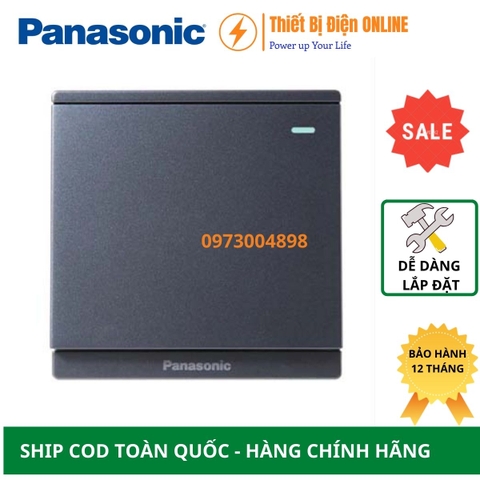WMF512MYH-1VN Panasonic Công tắc đơn 2 chiều dạ quang Moderva đảo chiều cầu thang xám ánh kim