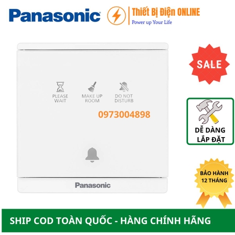 WMF936-VN Panasonic Nút nhấn chuông có đèn báo " không làm phiền" " Dọn phòng" " Vui lòng đợi" màu trắng Moderva