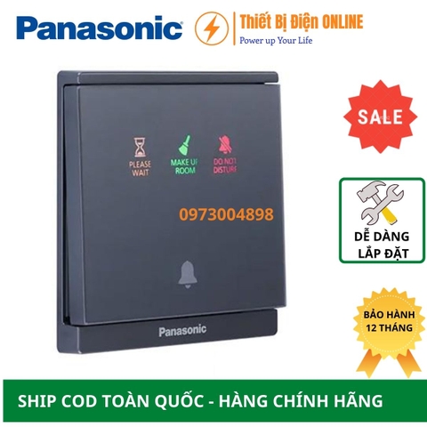 WMF936MYH-VN Panasonic Nút nhấn chuông Moderva có đèn báo " không làm phiền" " Dọn phòng" " Vui lòng đợi" xám ánh kim