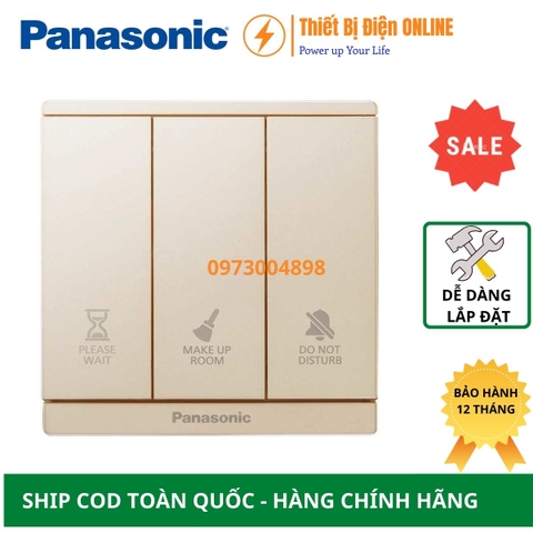 WMF984MYZ-VN Panasonic Công tắc Moderva hiển thị " không làm phiền" " Dọn phòng" " Vui lòng đợi" màu vàng ánh kim