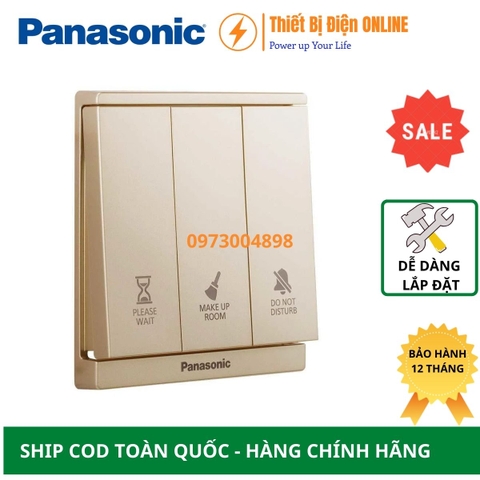 WMF984MYZ-VN Panasonic Công tắc Moderva hiển thị " không làm phiền" " Dọn phòng" " Vui lòng đợi" màu vàng ánh kim