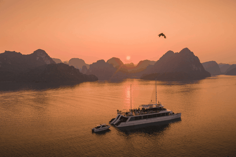 Tour Nửa Ngày Ngắm Hoàng Hôn - Du Thuyền THE CATBA CATAMARAN - Vịnh Lan Hạ