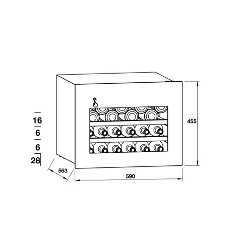 Tủ Bảo Quản Rượu Âm Tủ Hafele HW-C62BB