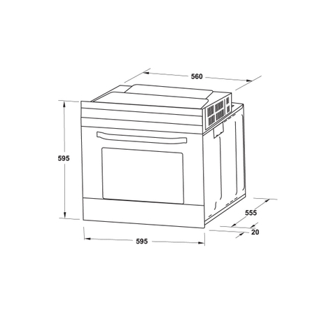 Lò Nướng Âm Tủ Hafele HO-2KT65A