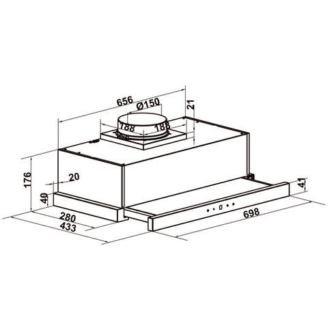 Máy Hút Mùi Âm Tủ HC-H7031TB