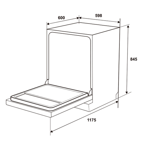 Máy Rửa Chén Bát Độc Lập Hafele HDW-F601G