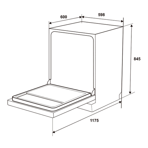 Máy Rửa Chén Bát Độc Lập Hafele HDW-F6031G