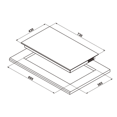 Bếp từ 2 vùng nấu Hafele HC-I7326B