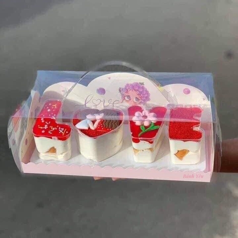 Set hộp mica khuôn Love/ 10 bộ