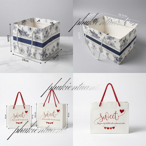 Set 5 Túi Đựng Hộp 4 Ngăn
