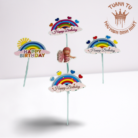 Set giấy: Cầu vòng bé cánh