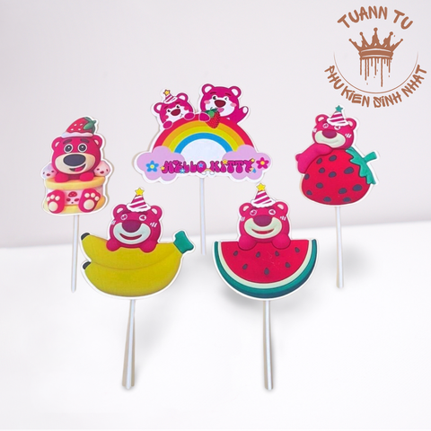 Set giấy: Gấu dâu 1
