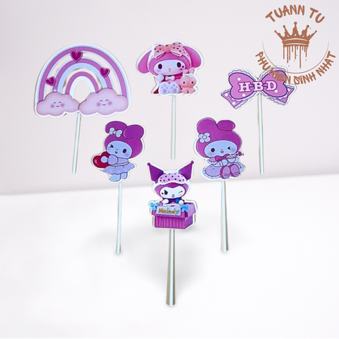 Set giấy: Thỏ hồng Melody 1