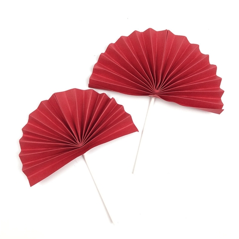 Set giấy: Quạt đỏ/ 10 set