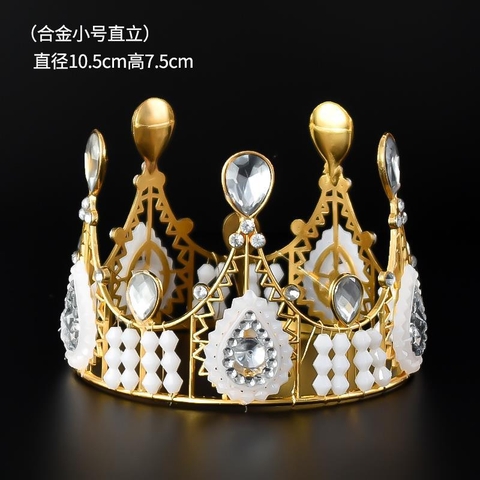 Vương Miện Hoàng Hậu Trang Trí Bánh Kem Màu Vàng