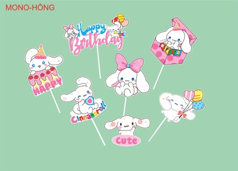 Set giấy: Chó Mono/ Hồng