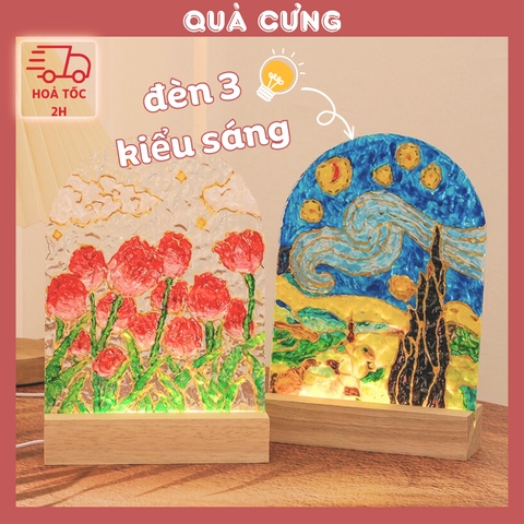 Quà tặng đèn ngủ hoa DIY bảng vẽ tặng sinh nhật, tặng người yêu