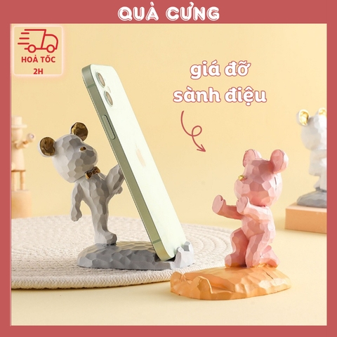 Quà tặng giá đỡ điện thoại, ipad gấu sành điệu tặng sinh nhật, tặng người yêu
