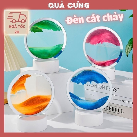Quà tặng đèn ngủ cát chảy đèn nhiều màu tặng sinh nhật, tặng người yêu
