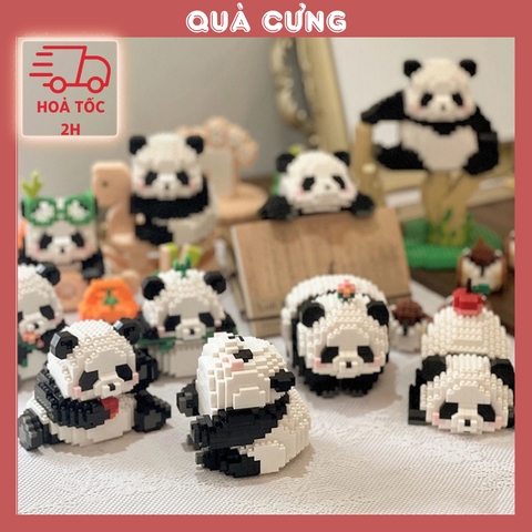 Quà tặng lego gấu trúc lắp ráp dễ thương gấu lớn tặng sinh nhật, tặng người yêu