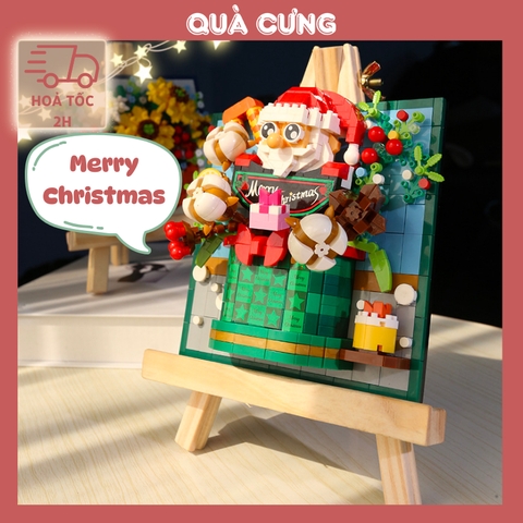 Quà tặng mô hình lắp ráp tranh Giáng sinh dễ thương để tặng sinh nhật, tặng người yêu