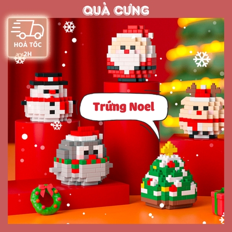 Quà tặng mô hình lắp ráp Noel trứng mini quà tặng noel, quà tặng người yêu