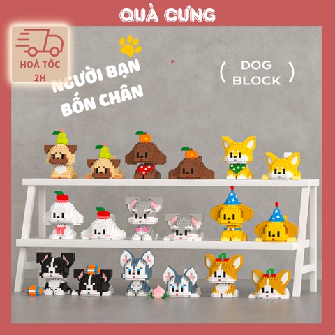 Quà tặng mô hình lắp ráp Chó con tặng sinh nhật, tặng người yêu