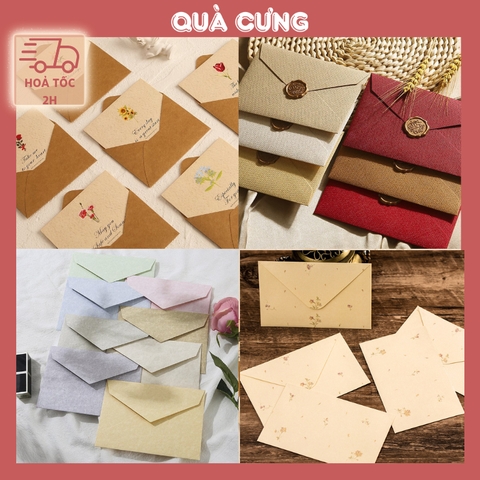 Set thiệp vintage, xinh xắn làm quà tặng kèm dịp sinh nhật, giáng sinh, các ngày lễ, ngày kỉ niệm