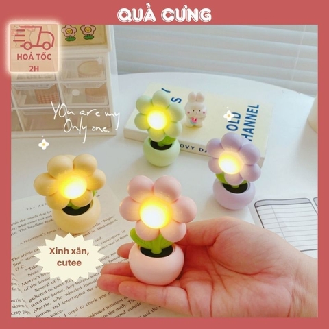 Quà tặng Đèn ngủ mini Bông hoa dễ thương dành tặng người yêu, bạn bè