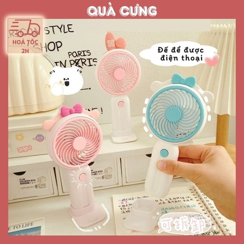 Quà tặng quạt tích điện cây đứng mini hoạt hình xinh xắn, dễ thương tặng bạn bè, người yêu