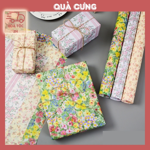 Giấy gói quà sinh nhật, giấy gói quà vintage nhiều mẫu xinh xắn dễ thương
