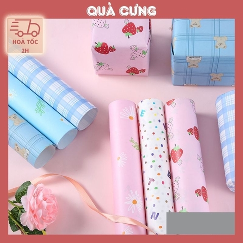 Giấy gói quà sinh nhật, giấy gói quà tặng hình cute, dễ thương