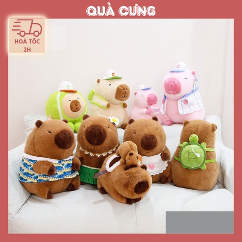 Quà tặng móc khóa hình Gấu Capybara dễ thương nhiều hình dạng, màu sắc