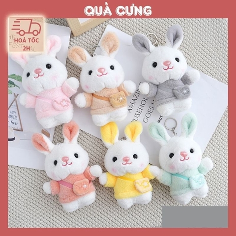 Quà tặng móc khóa hình chú Thỏ dễ thương nhiều màu sắc xinh xắn