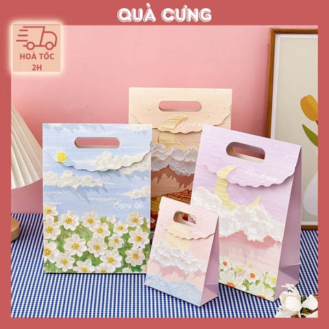 Túi đựng quà tặng hình mây nhiều kích thước, kiểu dáng tặng sinh nhật, tặng người yêu