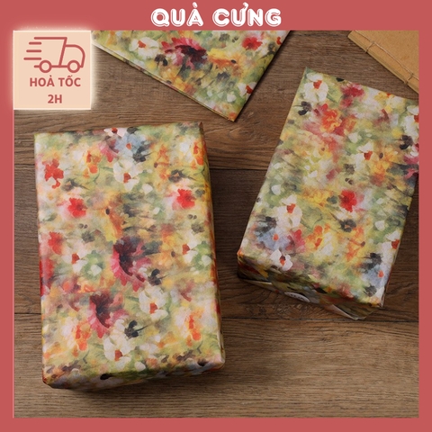 Giấy gói quà họa tiết Khu vườn hoa độc đáo, sang trọng