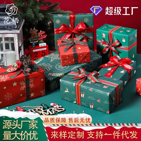 Giấy gói quà noel, giấy gói quà giáng sinh nhiều màu sắc xinh xắn dễ thương