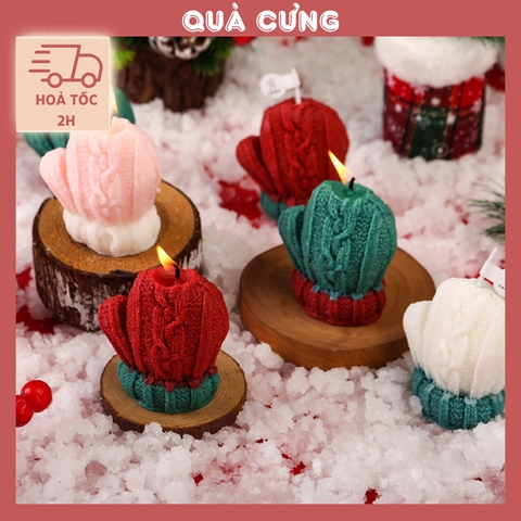 Nến thơm hình Găng tay dễ thương cho dịp Giáng sinh, xinh xắn làm quà tặng Noel