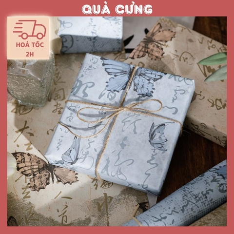 Giấy gói quà hình Hồ Điệp xinh xắn, bắt mắt