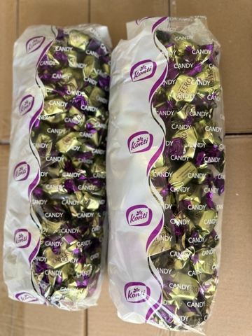 Kẹo socola ESFERO gói 1kg vị caramen hạnh nhân  ( xanh  )